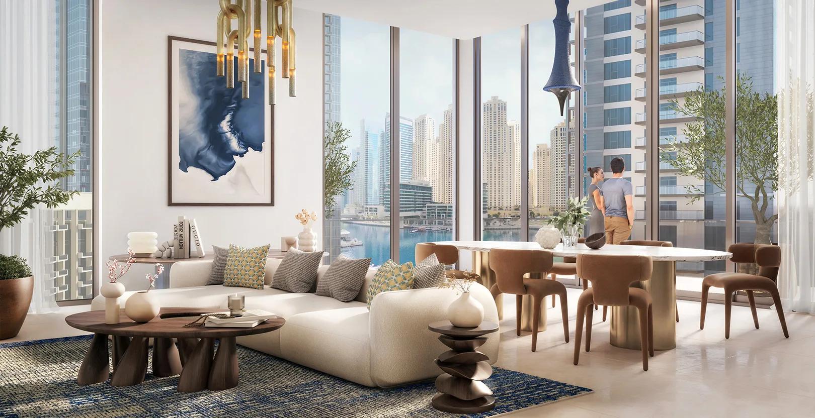 Панорамные апартаменты в Dubai Marina рядом с Marina Walk и торговым центром — фото 4